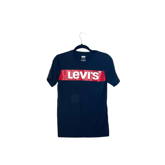 Levi’s 100% Cotton Black & Red Logo Graphic Classic Tee Size Xlarge Women’s - Picture 1 of 12